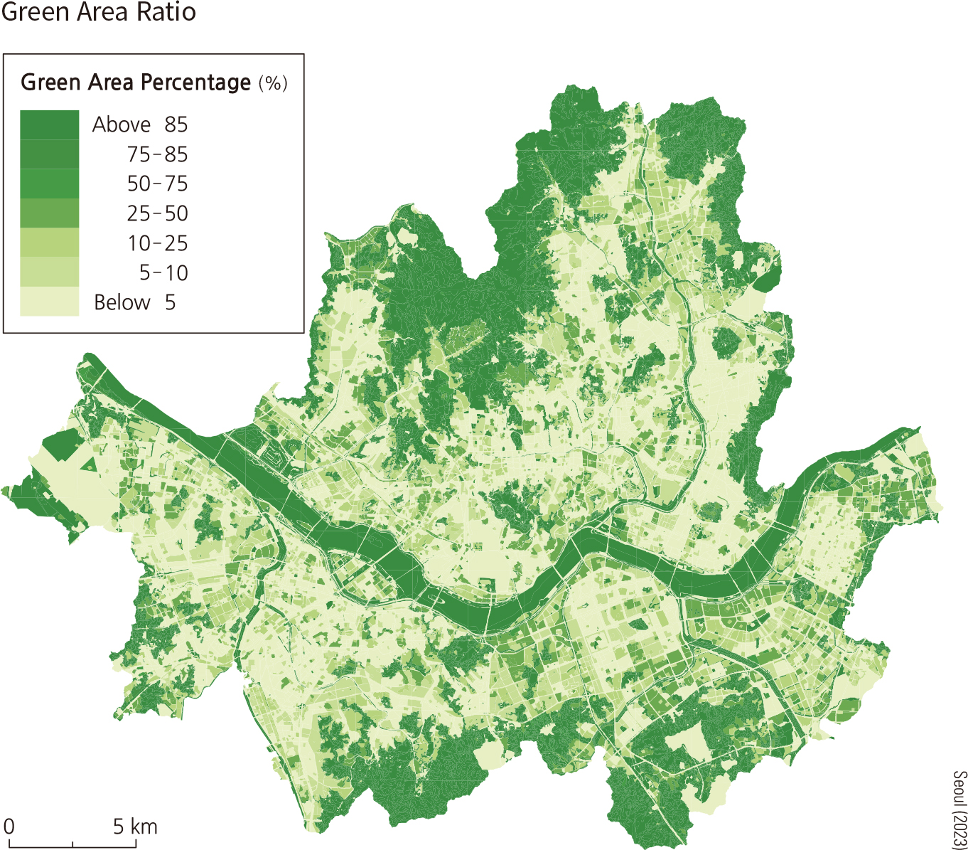 Urban Ecology Status Map of Seoul (Green Area Ratio)