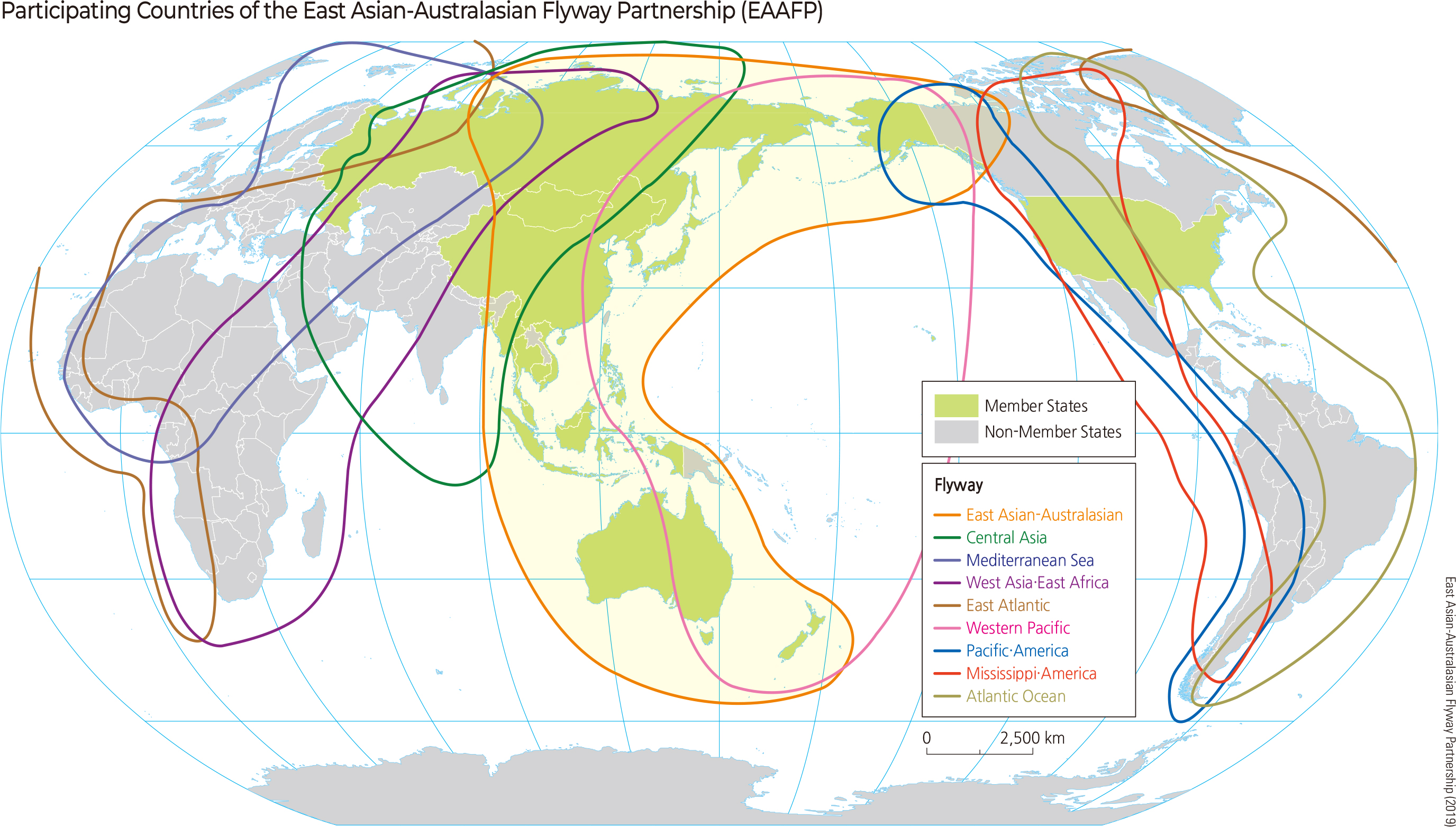 Participating Countries of the East Asian-Australasian Flyway Partnership (EAAFP)
