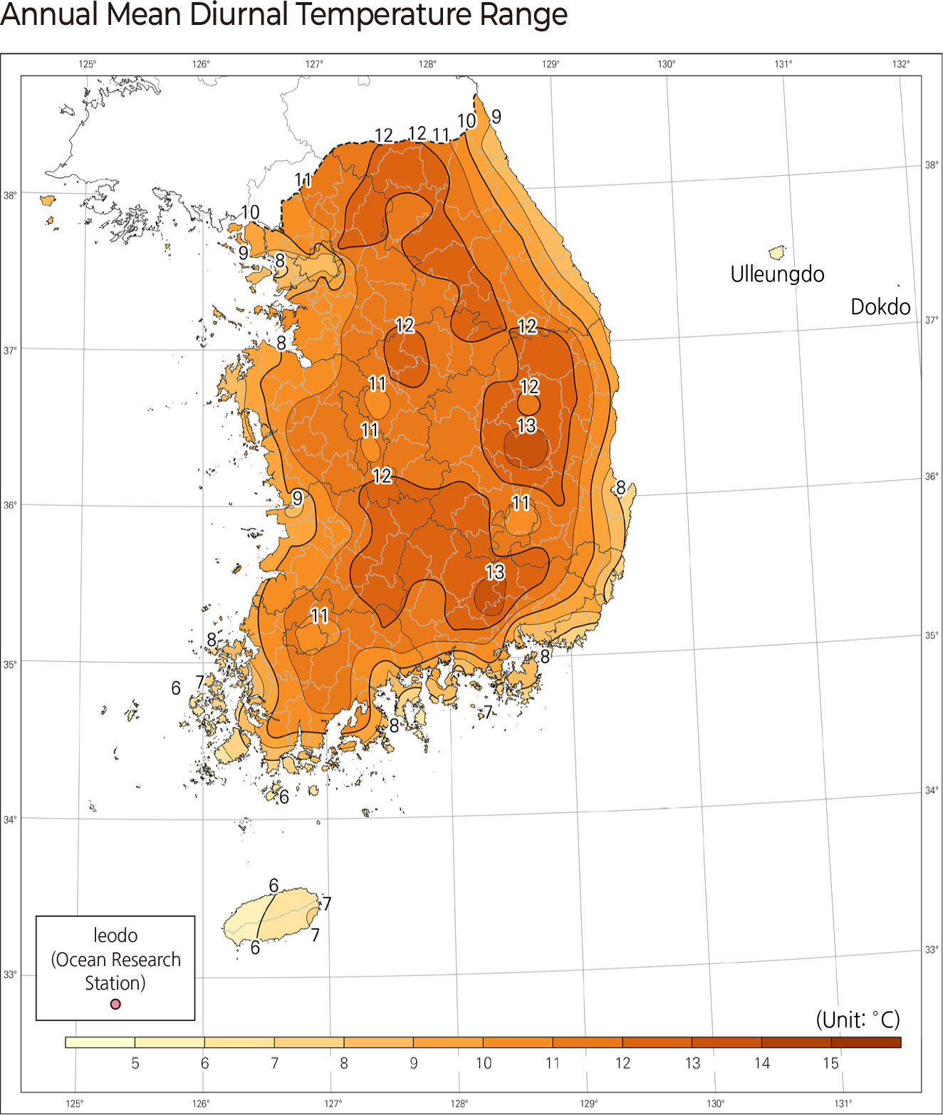 Annual Mean Diurnal Temperature Range