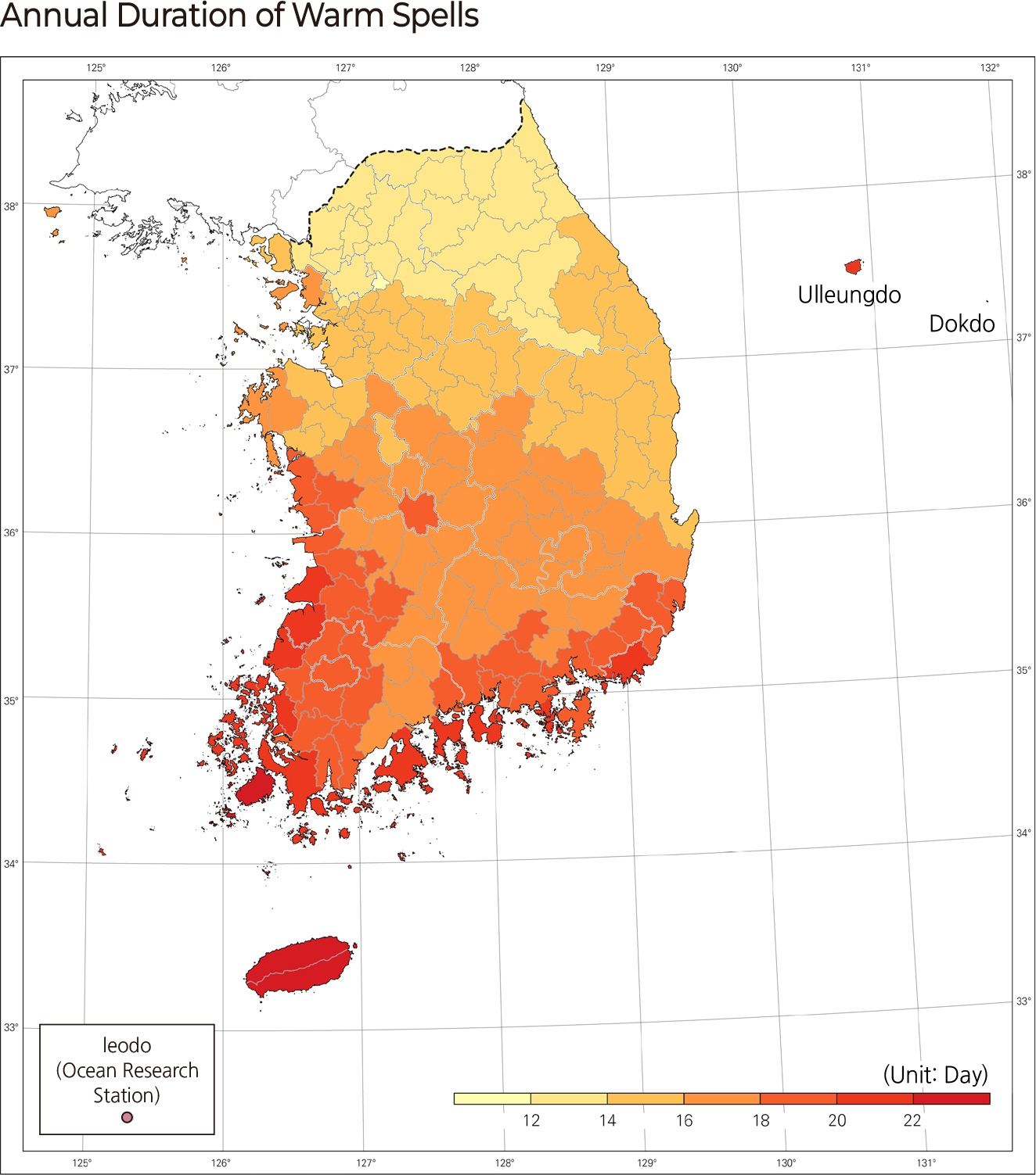 Annual Duration of Warm Spells