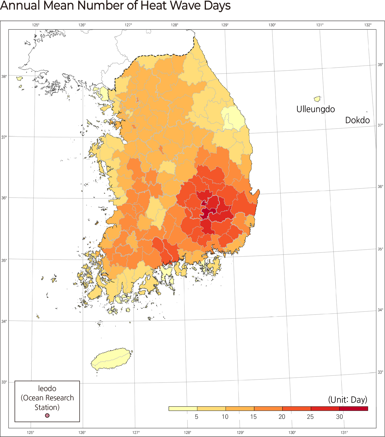 Annual Duration of Cold Spells