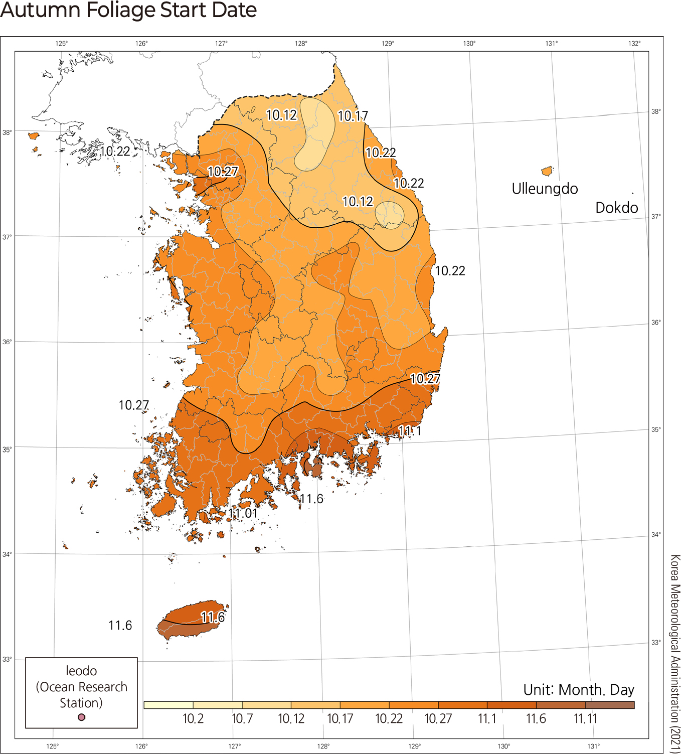 Autumn Foliage Start Date