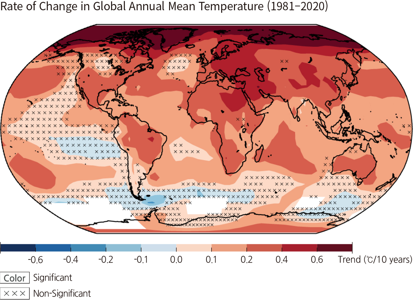 Rate of Change in Global Annual Mean Temperature (1981-2020)
