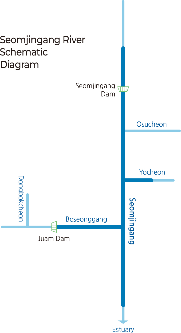 Seomjingang River Schematic Diagram