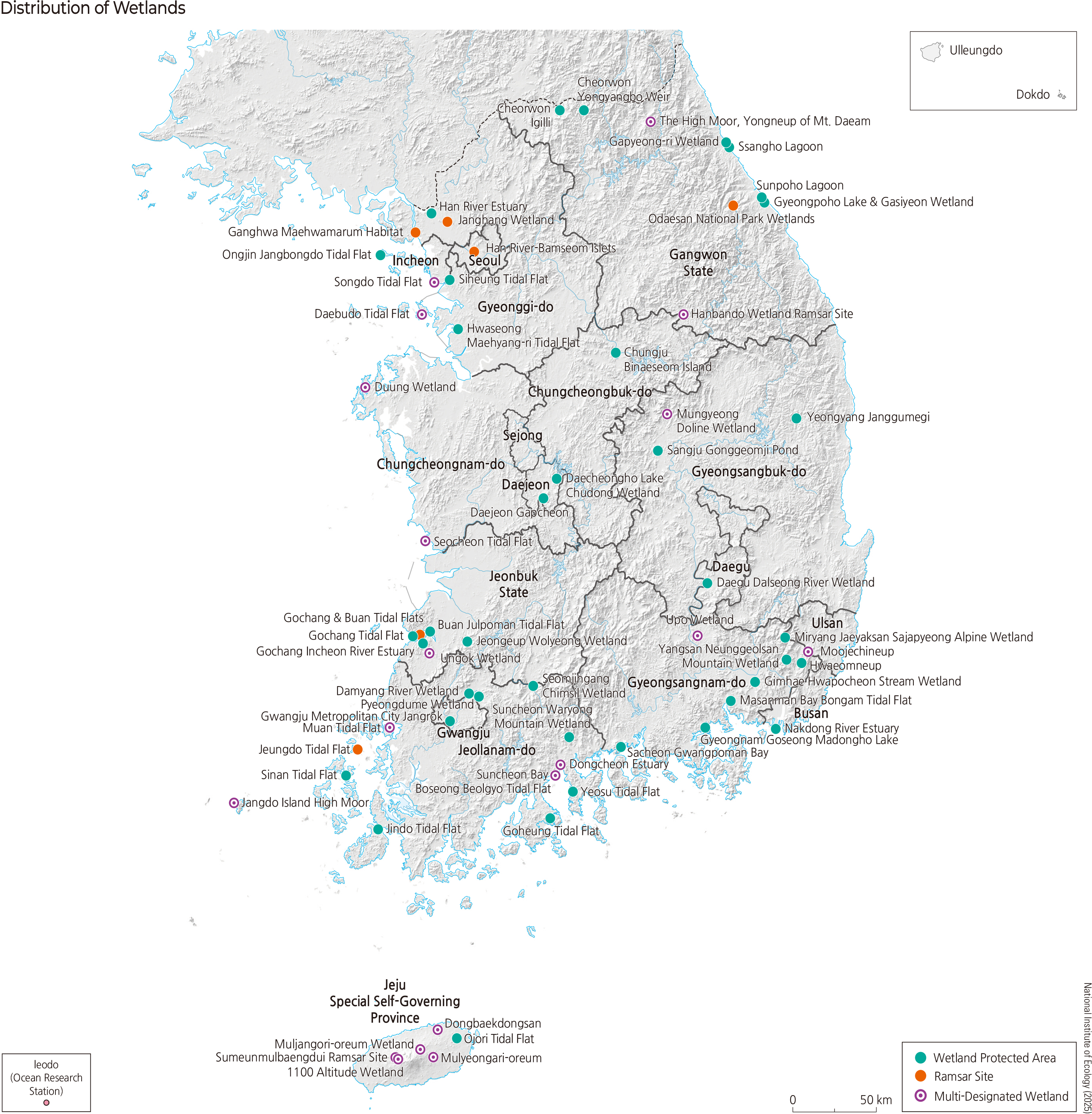 Distribution of Wetlands