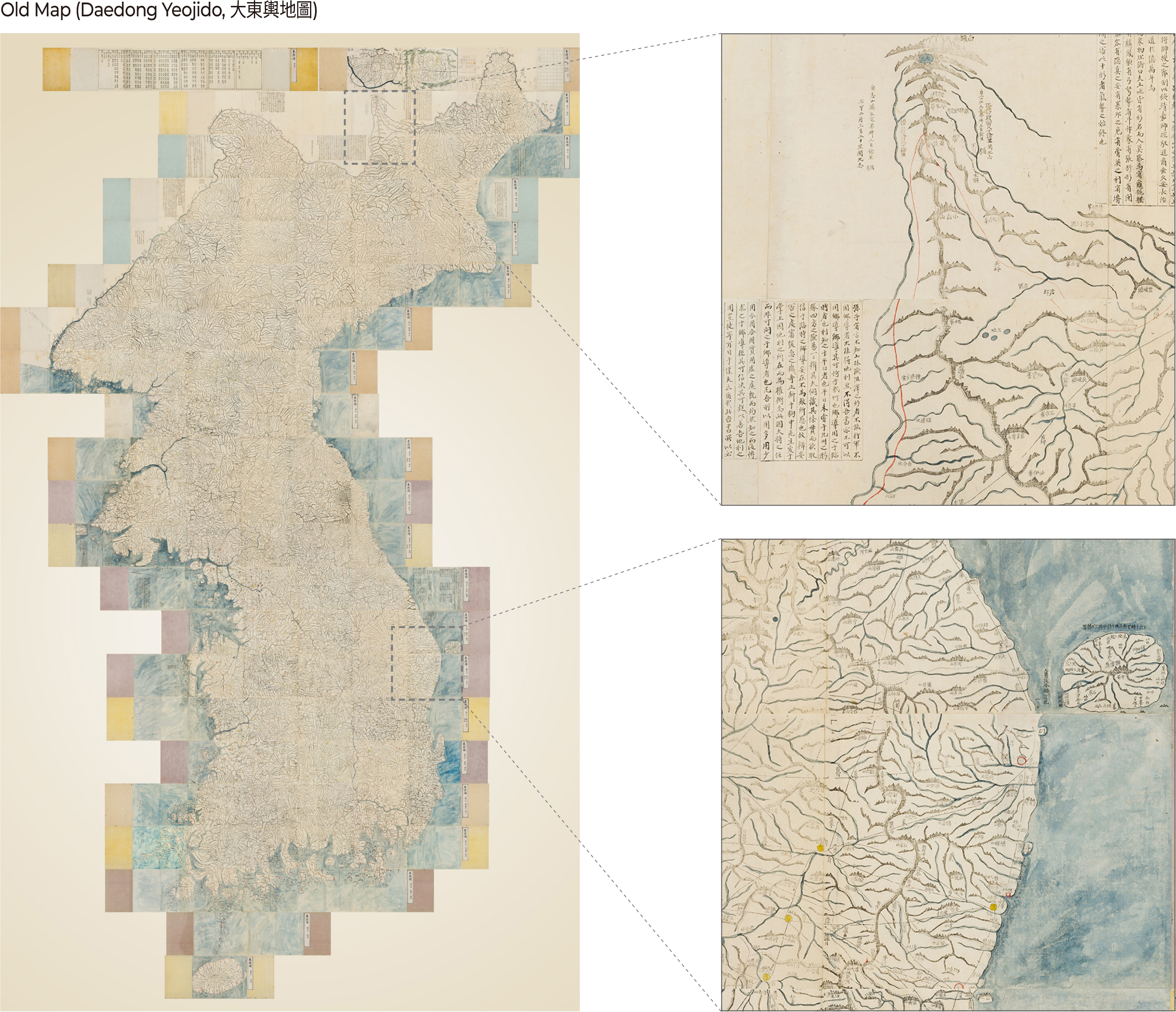 Old Map (Daedong Yeojido, 大東輿地圖)