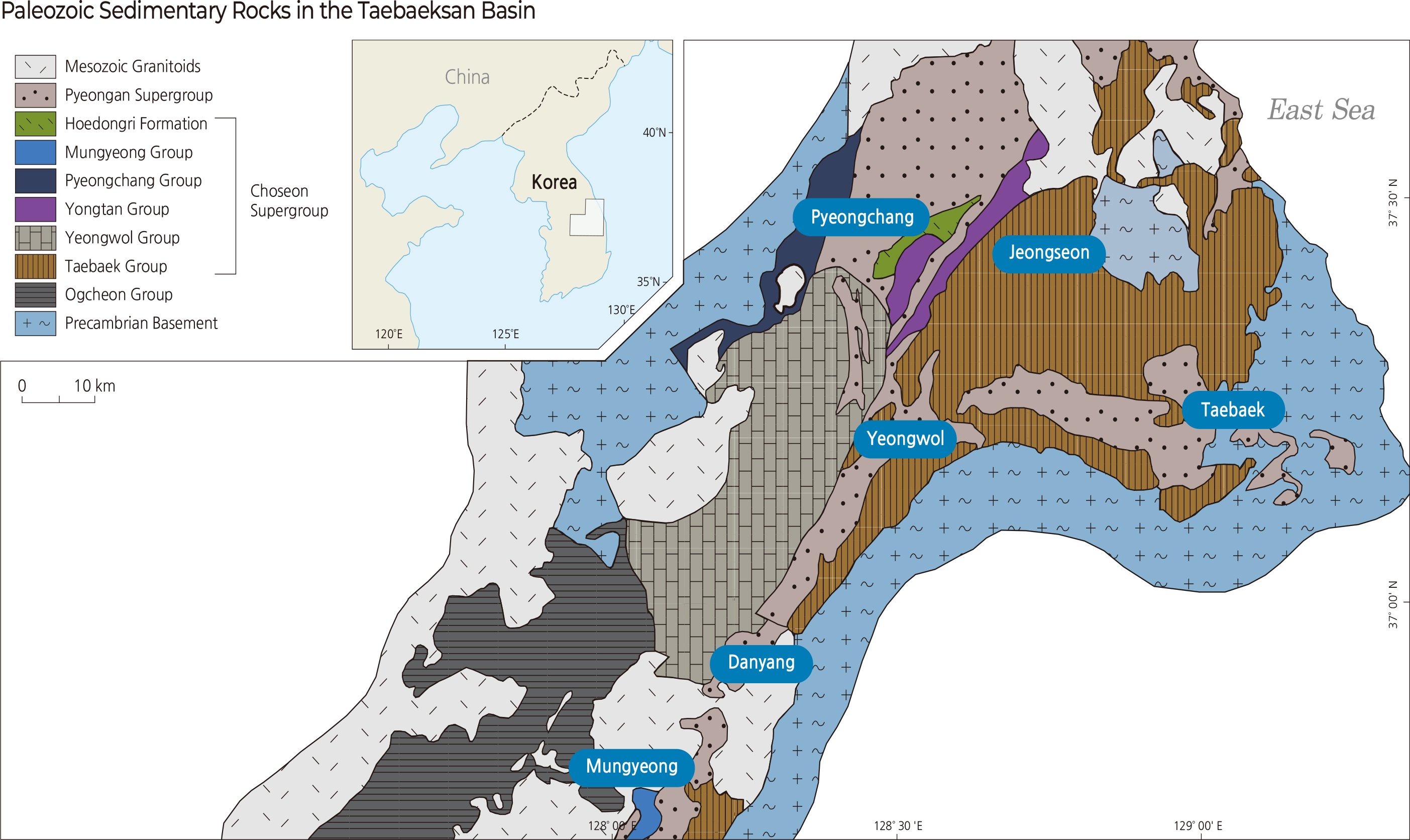 Paleozoic Sedimentary Rocks in the Taebaeksan Basin