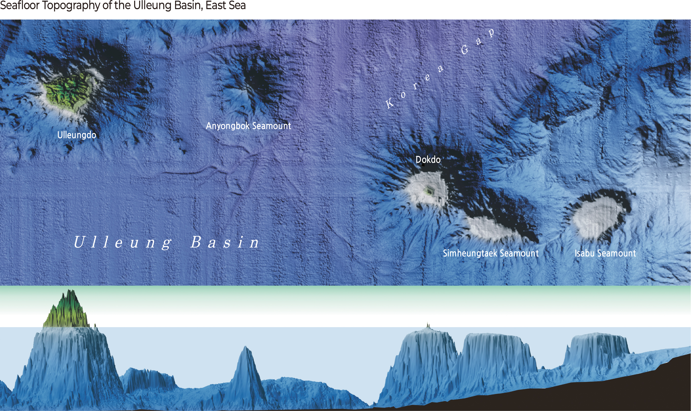 Seafloor Topography of the Ulleung Basin, East Sea