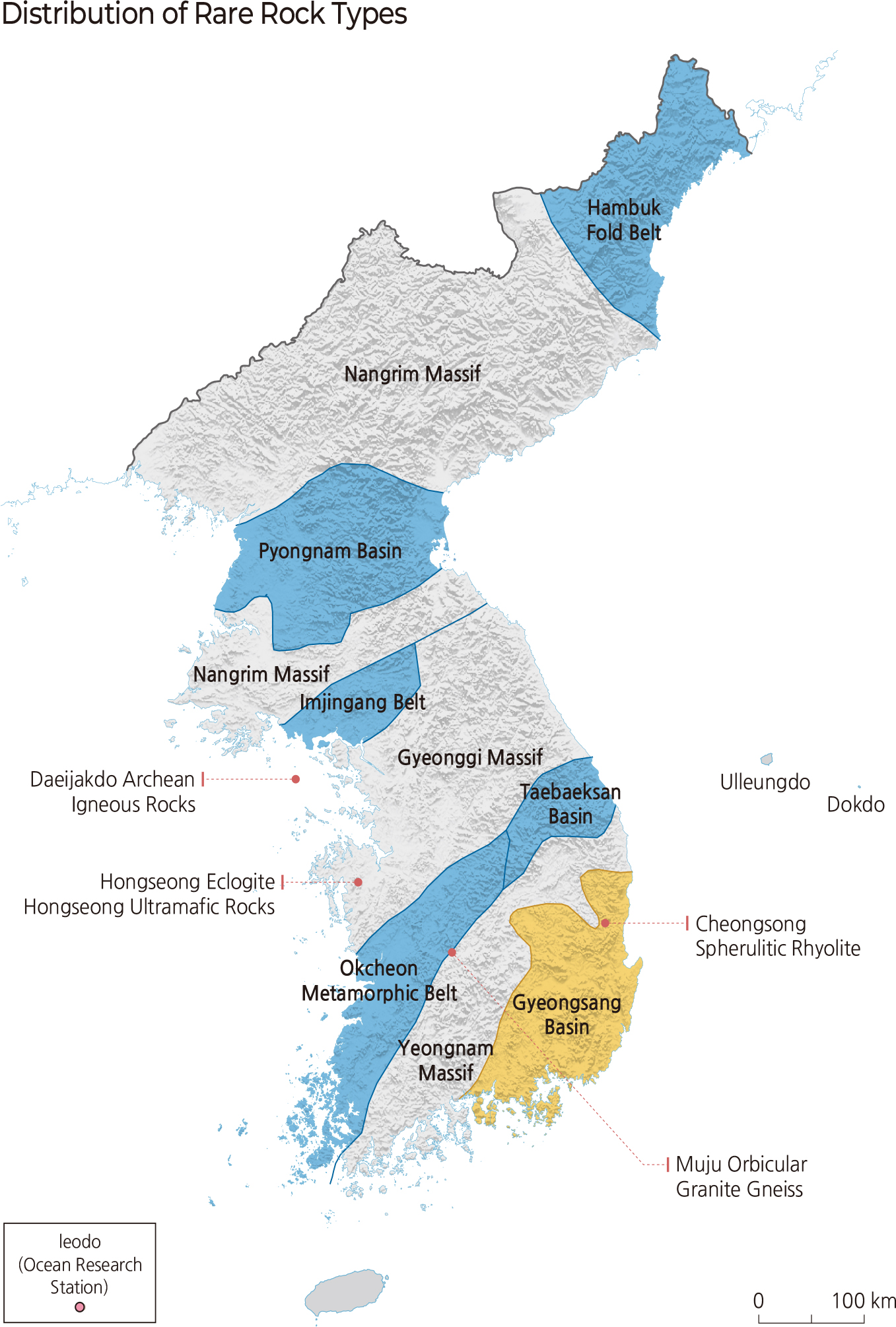 Distribution of Rare Rock Types