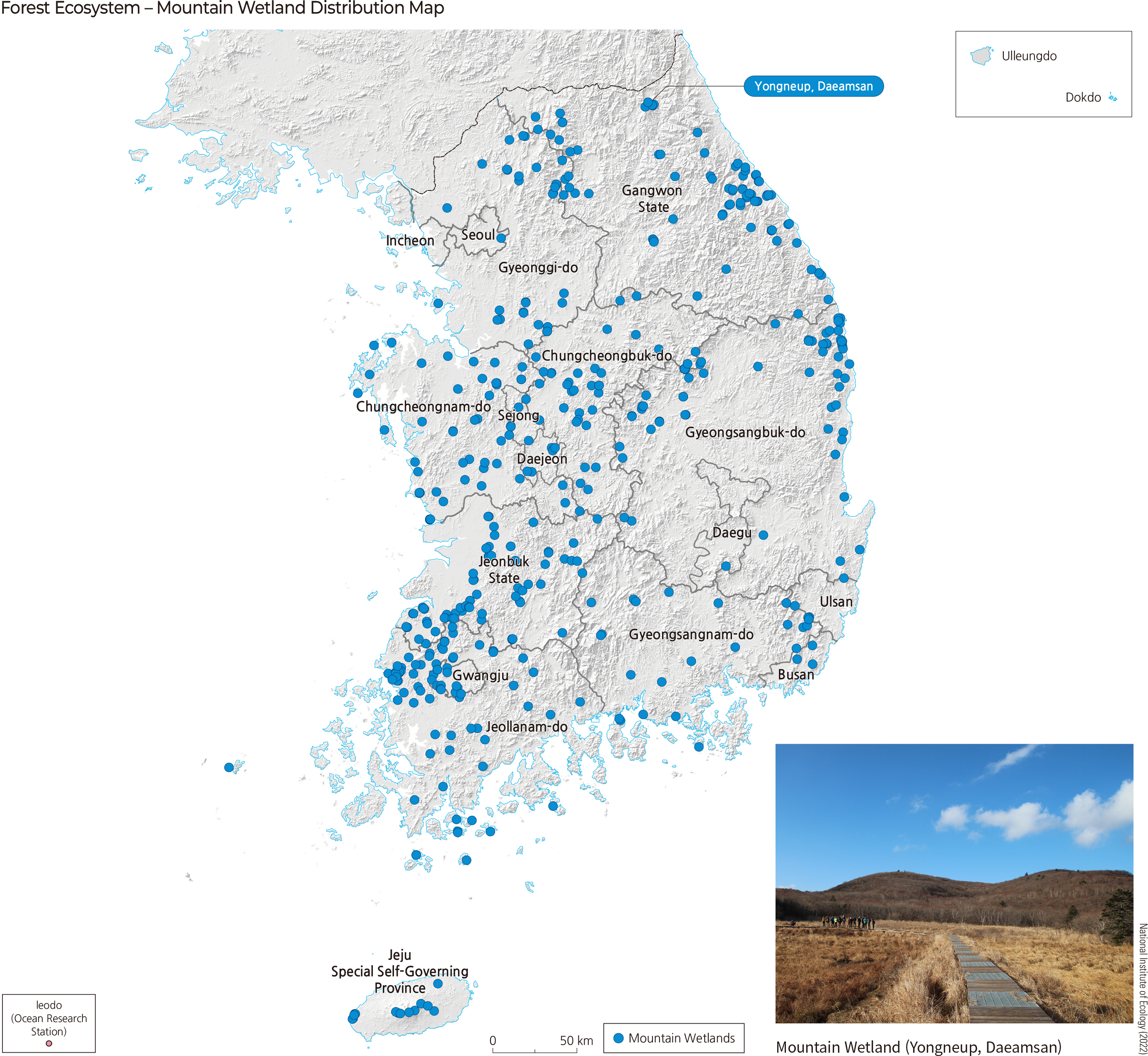 Forest Ecosystem-Mountain Wetland Distribution Map
