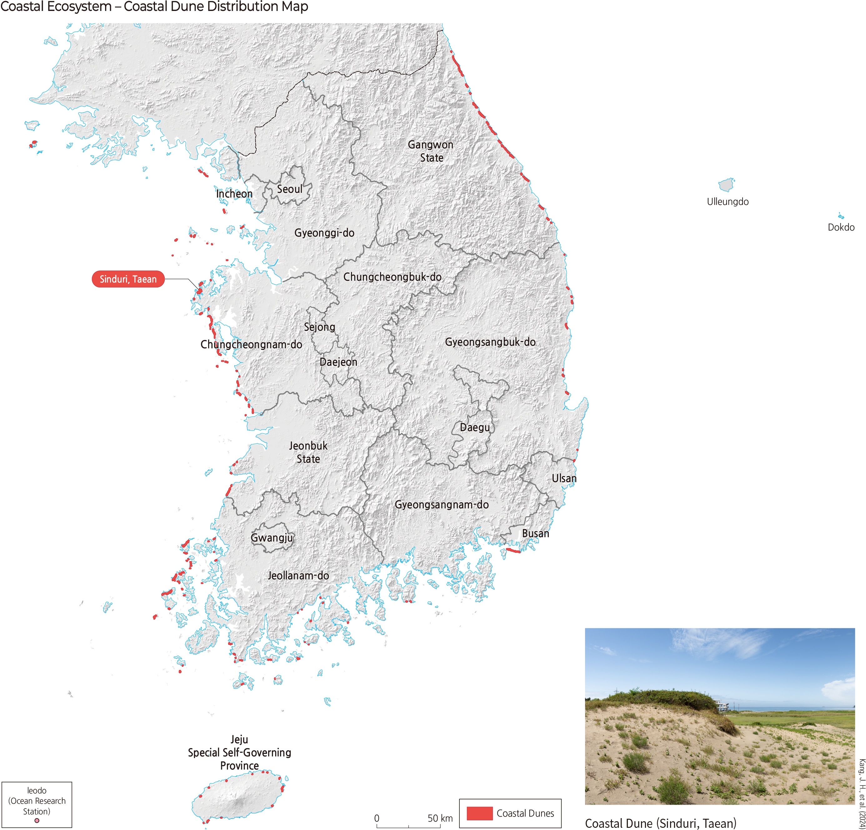 Coastal Ecosystems - Coastal Sand Dune Distribution Map