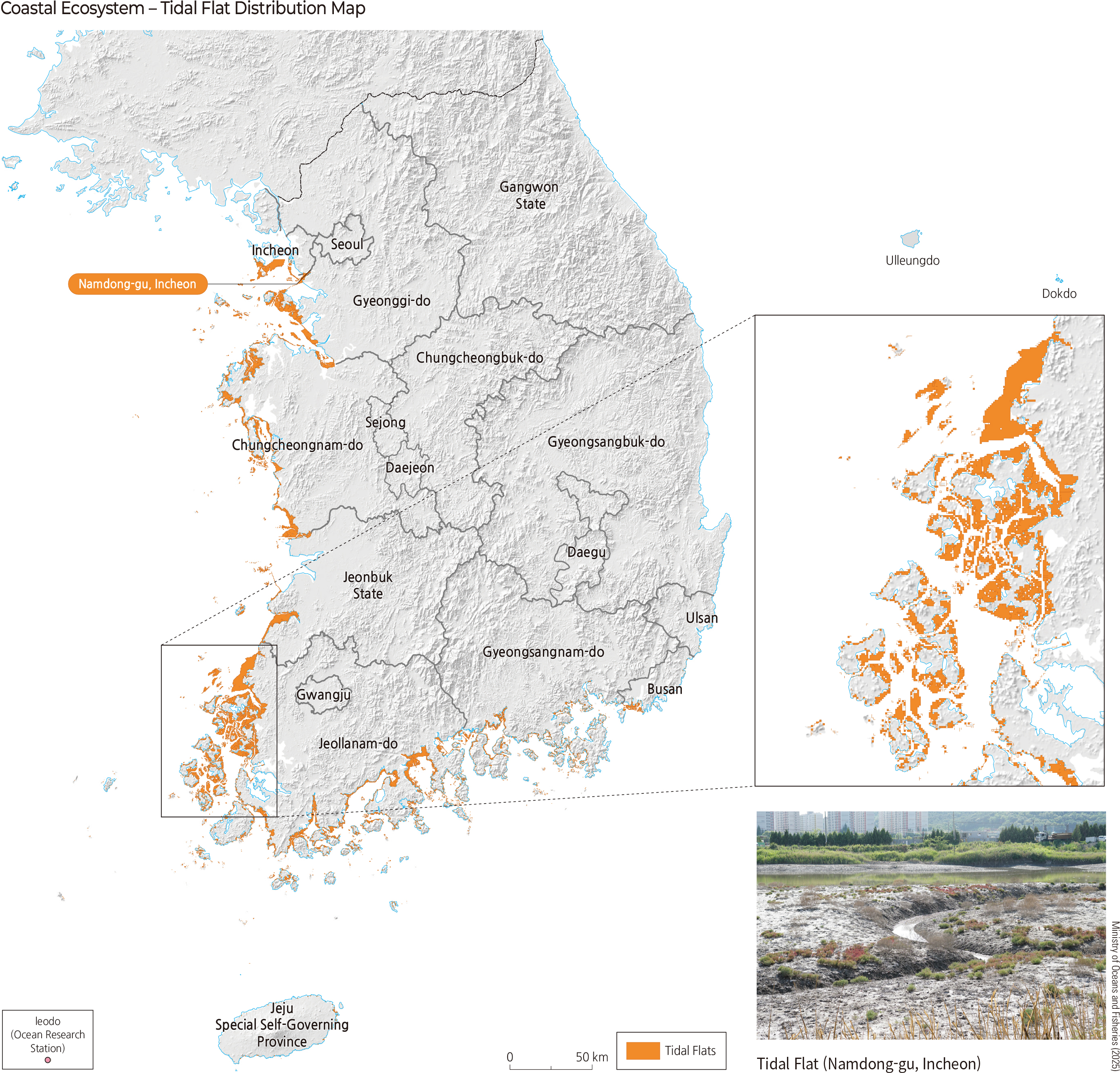 Coastal Ecosystems - Tidal Flat Distribution Map